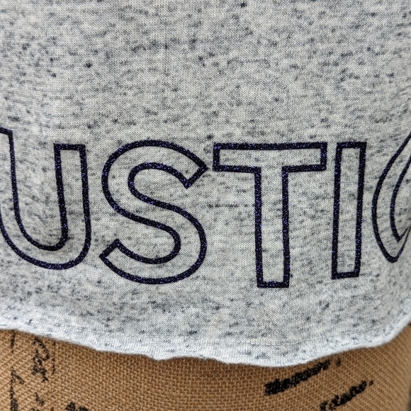 JUSTICE grey knit hoodie - Picture 2 of 5